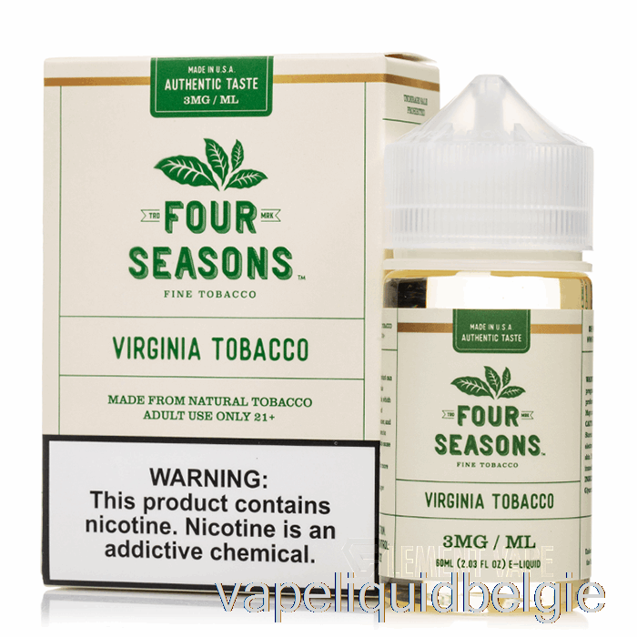 Vape Vloeibare Virginia-tabak - Vier Seizoenen - 60 Ml 12 Mg